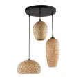 Potrójna wiklinowa lampa wisząca 3xE27 Abruzzo Natura 3.webp
