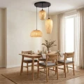 Potrójna wiklinowa lampa wisząca 3xE27 Abruzzo Natura 6.webp
