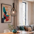 Lampa Wisząca Metalowa Czarna Ø25cm E27 Abruzzo Volterra 2.webp