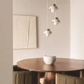 Lampa Wisząca z metalu i szkła biało złota 3xE27 Abruzzo Molto 4.webp