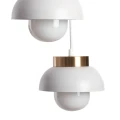 Lampa Wisząca z metalu i szkła biało złota 3xE27 Abruzzo Molto 5.webp