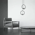 Lampa Wisząca Czarna Kula Mleczna Abruzzo Rossi E27 3.webp