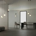 Lampa Wisząca Czarna Kula Mleczna Abruzzo Rossi E27 12.webp