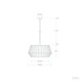 Lampa Wisząca beżowa materiałowa E27 Abruzzo Savona 9.webp