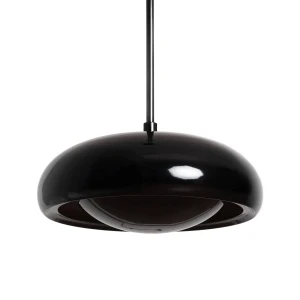 Lampa Wisząca Metalowa Czarna Połysk E27 Abruzzo Positano