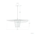 Lampa Wisząca z metalu E27 złota Ø45cm Abruzzo Petti 8.webp