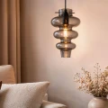 Lampa Wisząca różowe szkło E27 Abruzzo Ulivio 2.webp