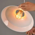 Lampa Wisząca Vintage Biała Ø27cm E27 Filanto Abruzzo 2.webp