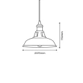 Lampa Wisząca Vintage Biała Ø27cm E27 Filanto Abruzzo 5.webp