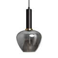 Lampa Wisząca szklana Czarna Ø20cm Abruzzo Riflesso.webp