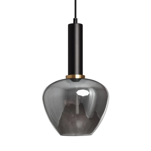 Lampa Wisząca szklana Czarna Ø20cm Abruzzo Riflesso.webp
