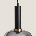 Lampa Wisząca szklana Czarna Ø20cm Abruzzo Riflesso 6.jpg