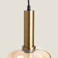 Lampa Wisząca szklana bursztynowa Ø20cm Abruzzo Riflesso 7.webp