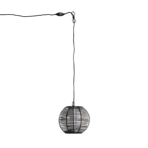 Lampa Wisząca Zewnętrzna Czarna lampion Ø30cm Abruzzo Grazia