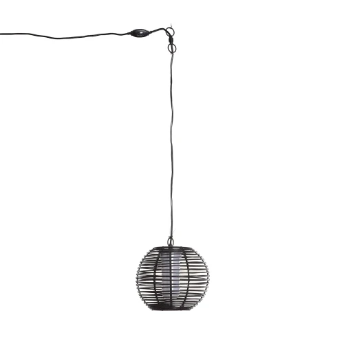 Lampa Wisząca Zewnętrzna Czarna lampion Ø30cm Abruzzo Grazia.webp