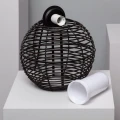 Lampa Wisząca Zewnętrzna Czarna lampion Ø30cm Abruzzo Grazia 7.webp