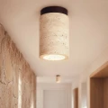 Tuba LED dekoracyjna z kamienia i drewna Abruzzo Lorenzo 3.webp