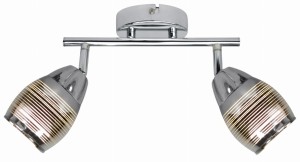MILTON LAMPA SUFITOWA LISTWA 2X10W E14 LED CHROM