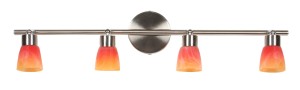 LAMPA DROPS LISTWA 4x40W G9 NIKIEL MAT RAINBOW