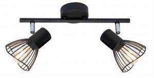 FLY LAMPA SUFITOWA LISTWA 2X40W E14 CZARNY
