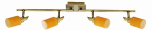 LAMPA TUKAN LISTWA 4X40W G9 PATYNA POMARAŃCZOWY