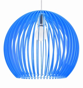 HAGA LAMPA WISZĄCA 1X60W E27 36X36X110 NIEBIESKI