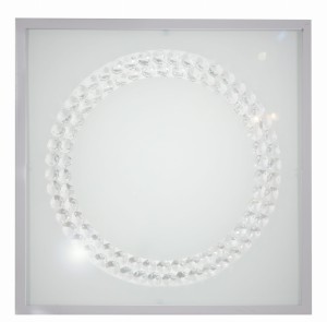 LUX LAMPA SUFITOWA PLAFON 29X29 16W LED 6500K SATYNA DUŻY RING