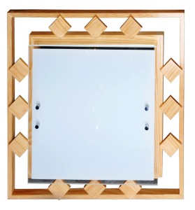 NATURA PLAFON 2X60W E27 40X40X10,5 KWADRACIKI ZÓŁTY