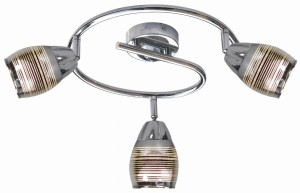 MILTON LAMPA SUFITOWA SPIRALA 3X10W E14 LED CHROM
