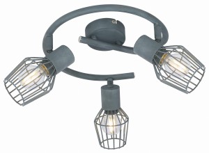 VIKING LAMPA SUFITOWA SPIRALA 3X40W E14 SZARY