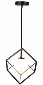 LAMPA WISZĄCA WEERT 1 CZARNY ZŁOTY 115x15x15