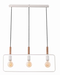 FRAME LAMPA WISZĄCA 3X60W E27 BIAŁY