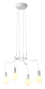 BASSO LAMPA WISZĄCA 4X40W E27 BIAŁY MATOWY