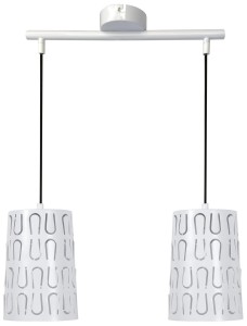 VISTA LAMPA WISZĄCA 2X60W E27 BIAŁY