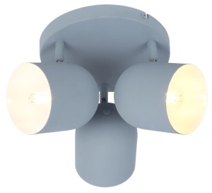 AZURO LAMPA SUFITOWA PLAFON 3X40W E27 SZARY MAT