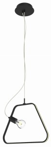 IKARIA LAMPA WISZĄCA 42 1X60W E27 LED+12W LED CZARNY 4000K