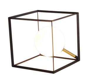 LAMPA STOŁOWA WEERT 1 CZARNY ZŁOTY 20x20x20