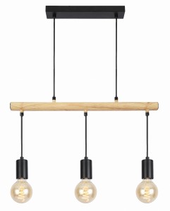 IZZY LAMPA WISZĄCA 3X60W E27 CZARNY