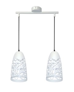 SABRIN LAMPA WISZĄCA  2X60W E27 BIAŁY