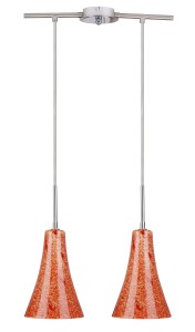 RUFI LAMPA WISZĄCA 2X40 W E14 CHROM/SATYNA NIKIEL