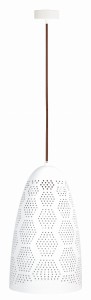 BENE LAMPA WISZĄCA 20/33 STOŻEK 1X60W E27 AŻUROWY BIAŁY