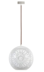 BENE LAMPA WISZĄCA 25 KULA S 1X60W E27 AŻUROWY BIAŁY