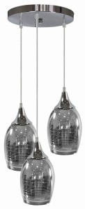 MARINA LAMPA WISZĄCA TALERZ 3X60W E27 CHROM