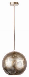 SFINKS LAMPA WISZĄCA 25 KULA W 1X60W E27 AŻUROWY JASNO BRĄZOWY