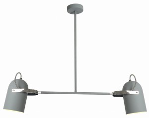 GRAY LAMPA WISZĄCA 2X40W E27 SZARY