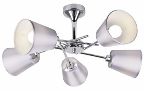 VOX LAMPA WISZĄCA 5X40W E14 CHROM Z ABAŻUREM