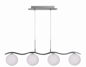 Ramon lampa wisząca chromowy 4x40w g9 klosz biały
