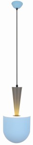 LAMPA WISZĄCA VISBY 1 NIEBIESKI SZARY
