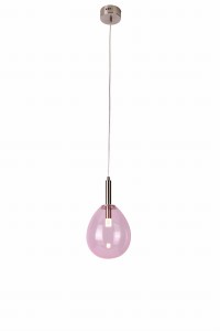 LAMPA WISZĄCA LUKKA 1 CHROMOWY RÓŻOWY