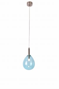 LAMPA WISZĄCA LUKKA 1 CHROMOWY NIEBIESKI